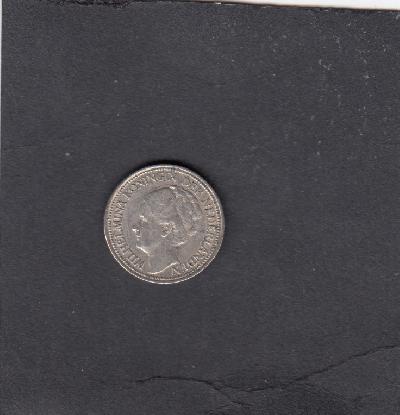 Beschrijving: 25 CENT WILHELMINA